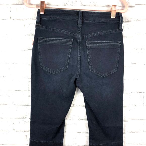 Free People Ivy Mid Rise Skinny Released Hem Jeans Seal Blue Sz. 26 NEW - Picture 5 of 12